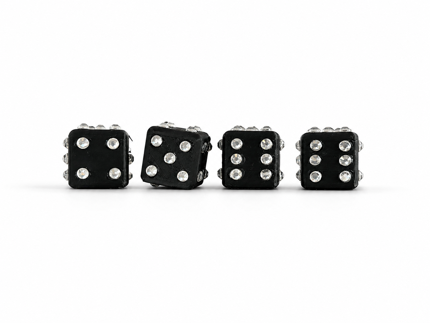 Crystal Clear Dice Valve Caps