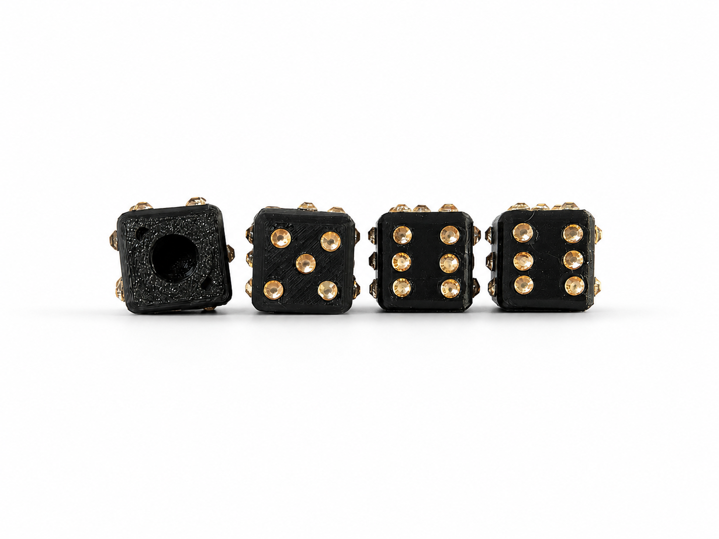 Sunset Peach Dice Valve Caps