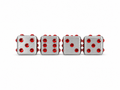 Crimson Red Chrome Dice Valve Cap