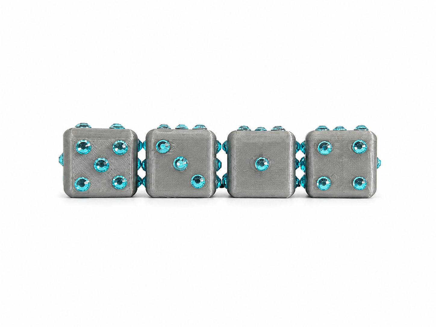 Tiffany Blue Chrome Dice Valve Cap