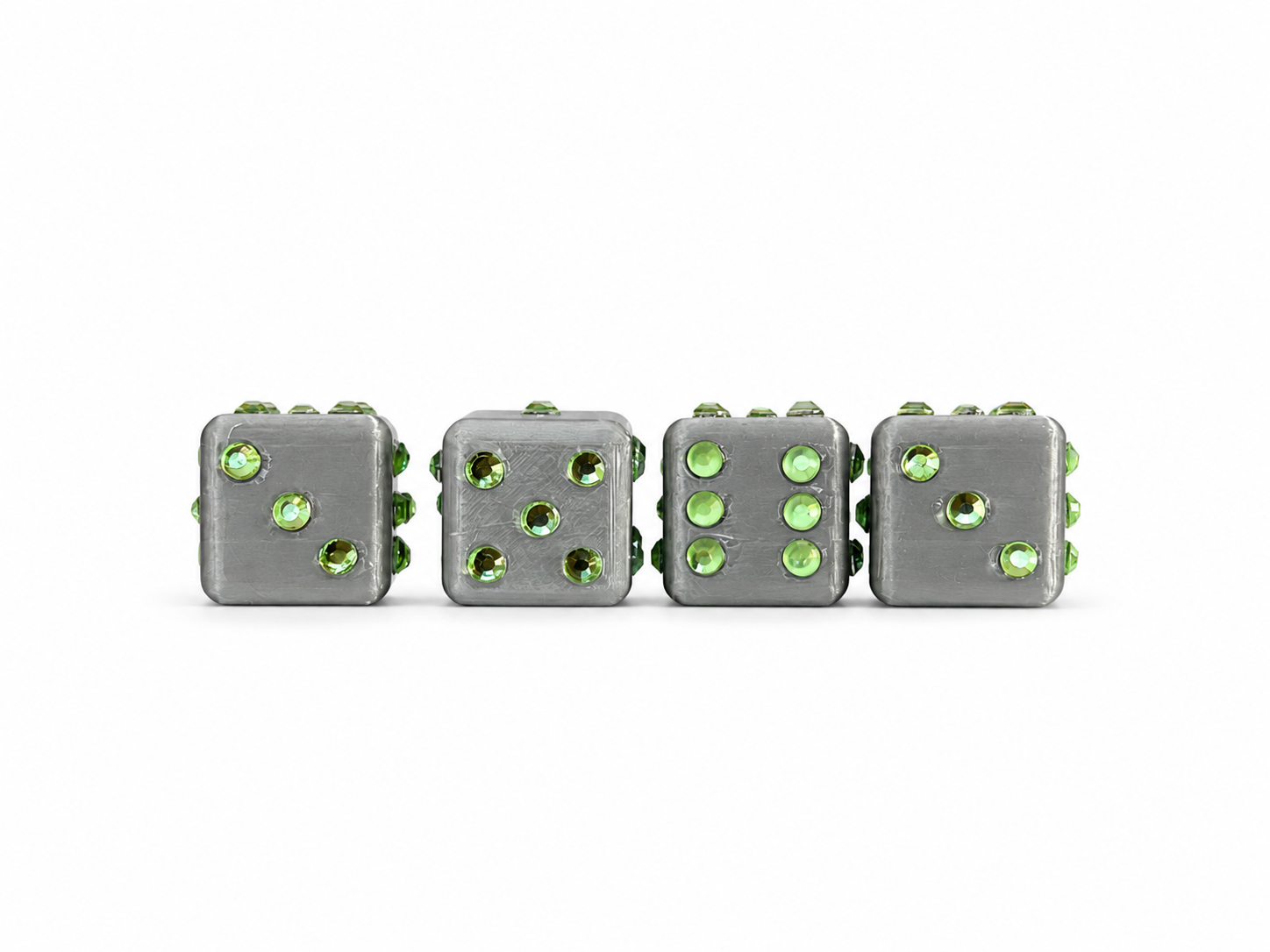 Electric Green Chrome Dice Valve Cap