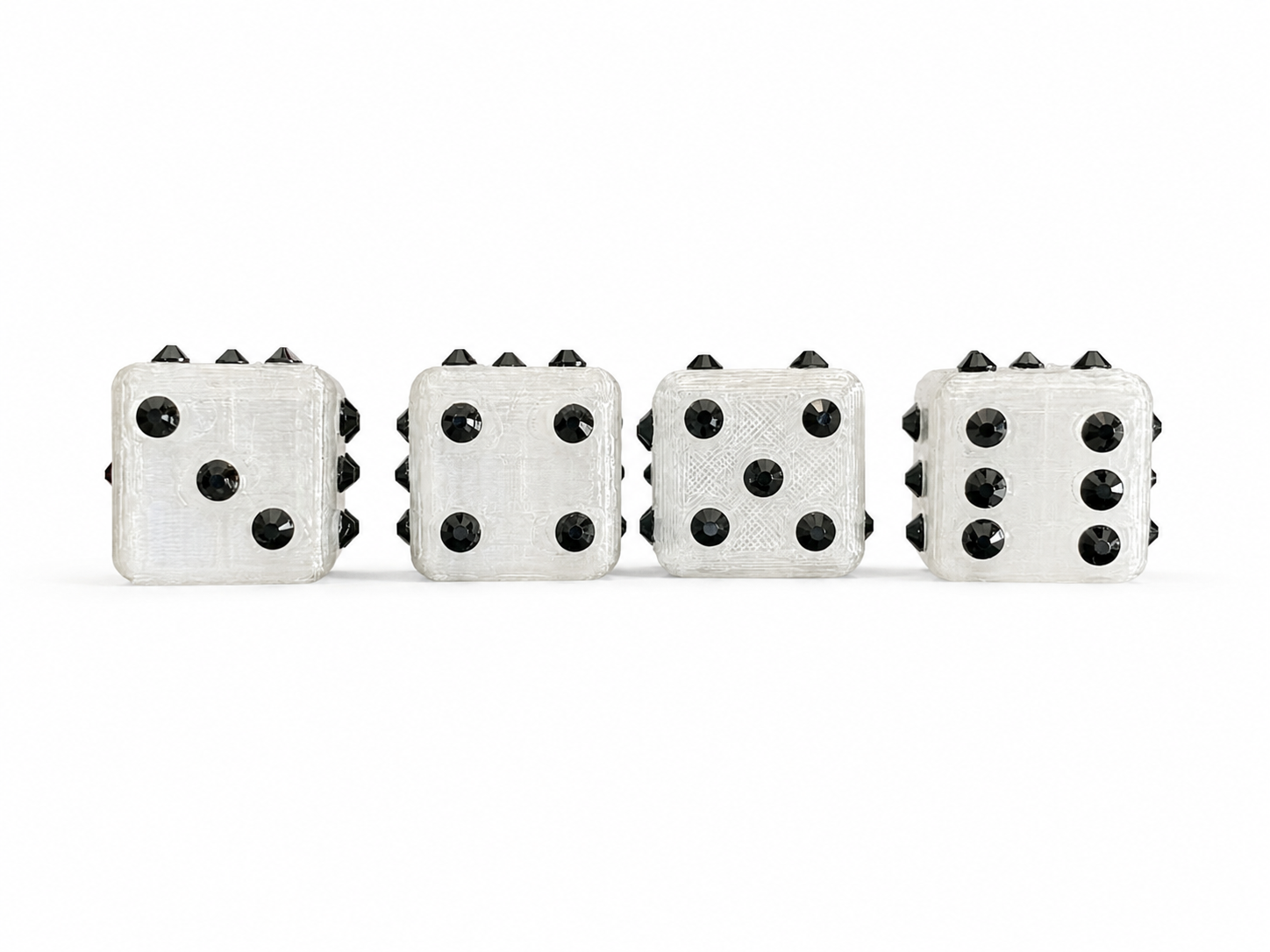 Frost White Black Obsidian Dice Valve Cap