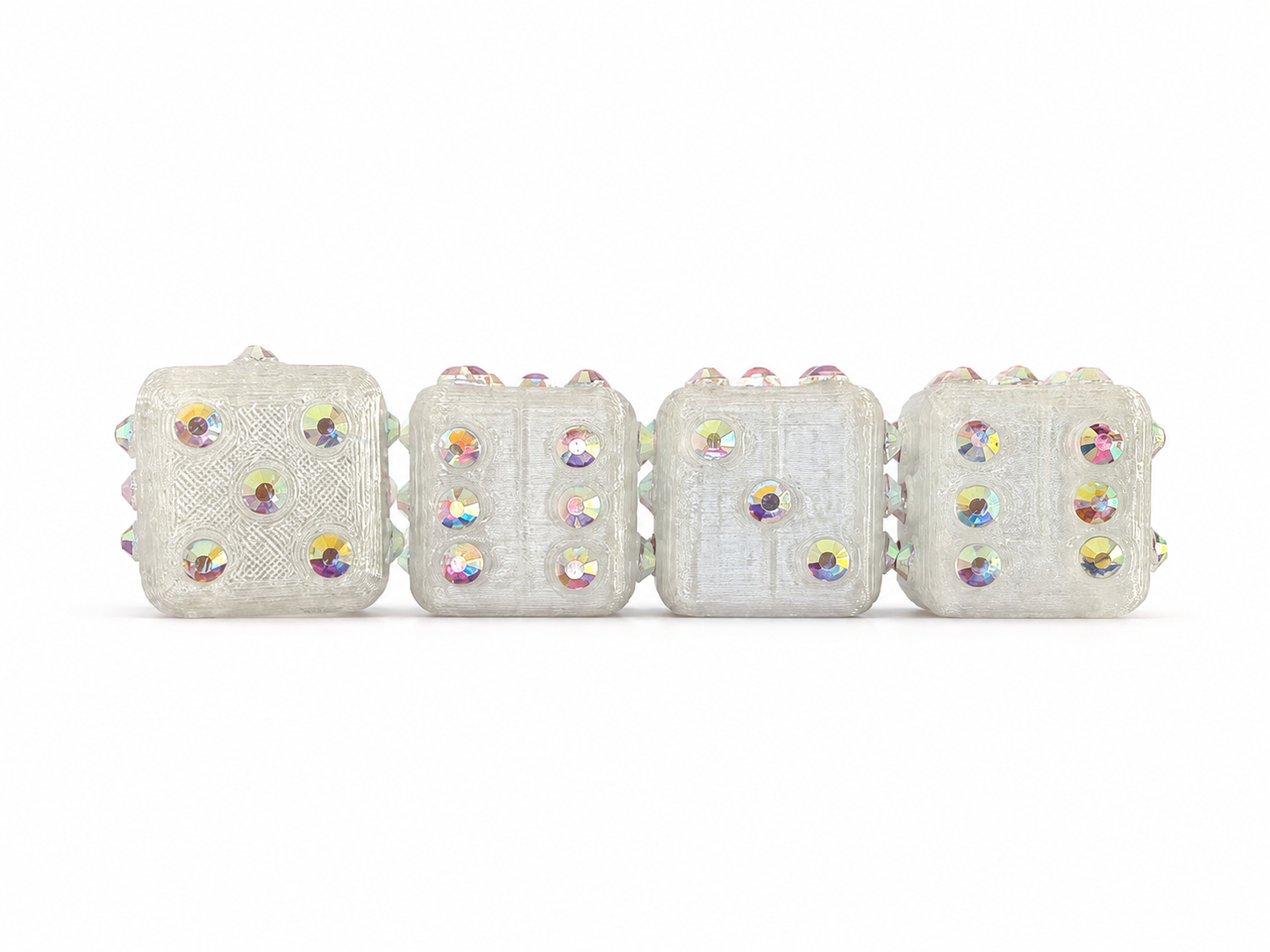 Iridescent Frost White Dice Valve Cap