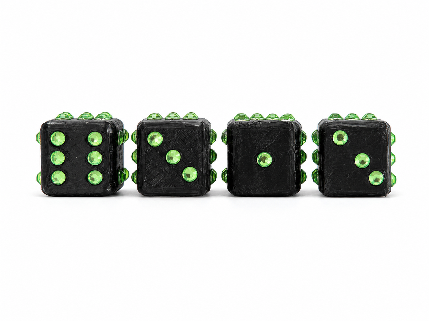 Electric Green Dice Valve Caps