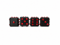 Crimson Red Dice Valve Caps