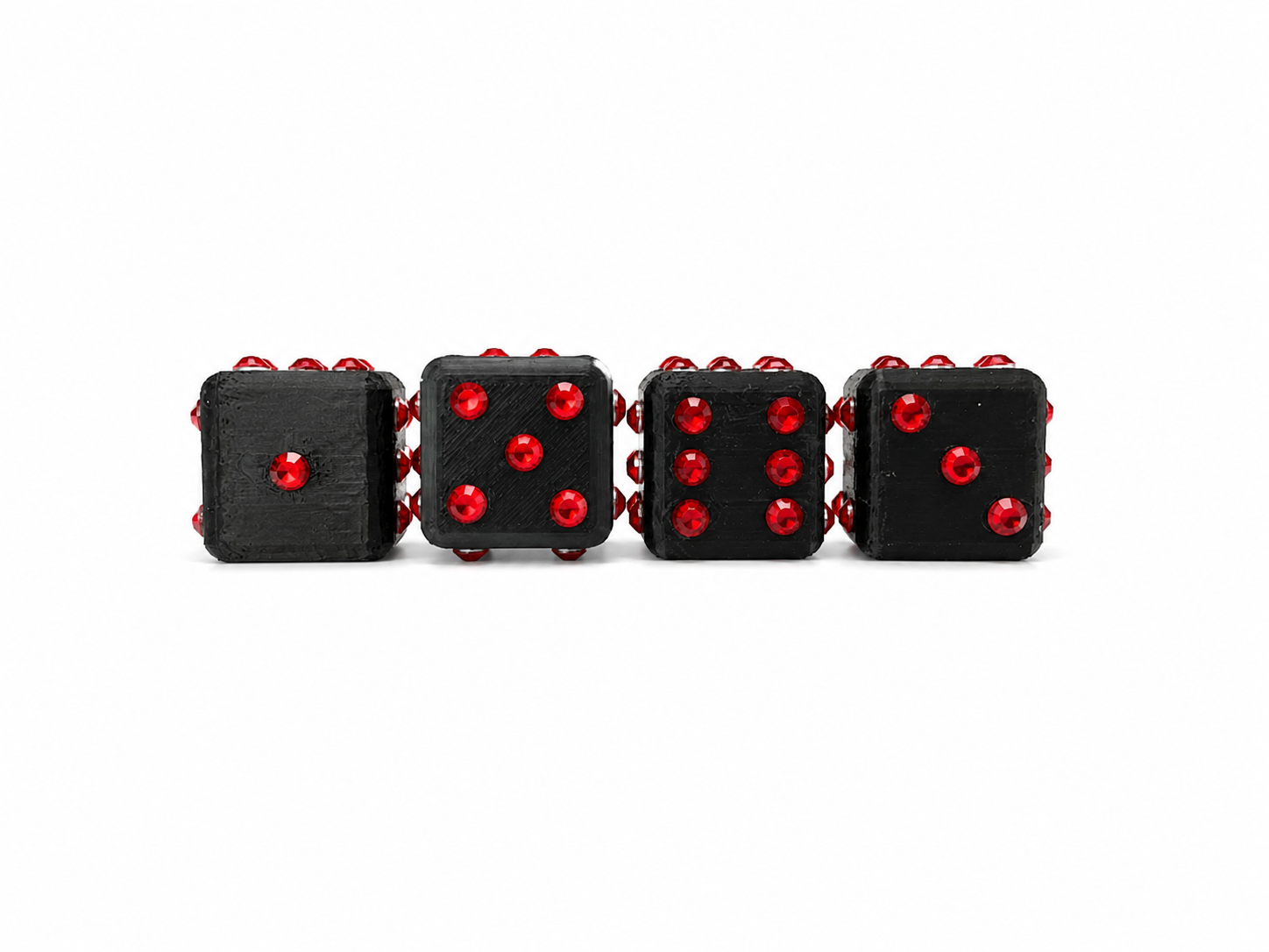 Crimson Red Dice Valve Caps